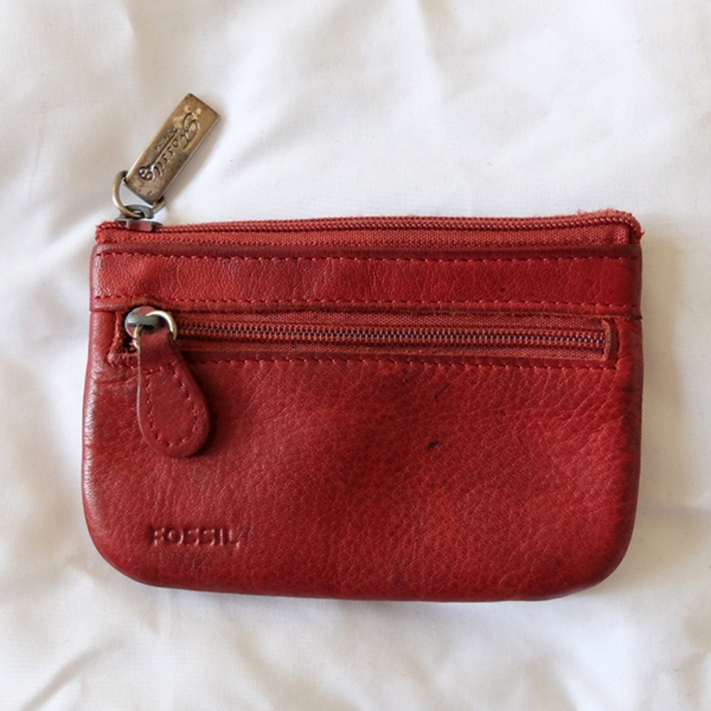 Fossil Red Leather Coin Purse